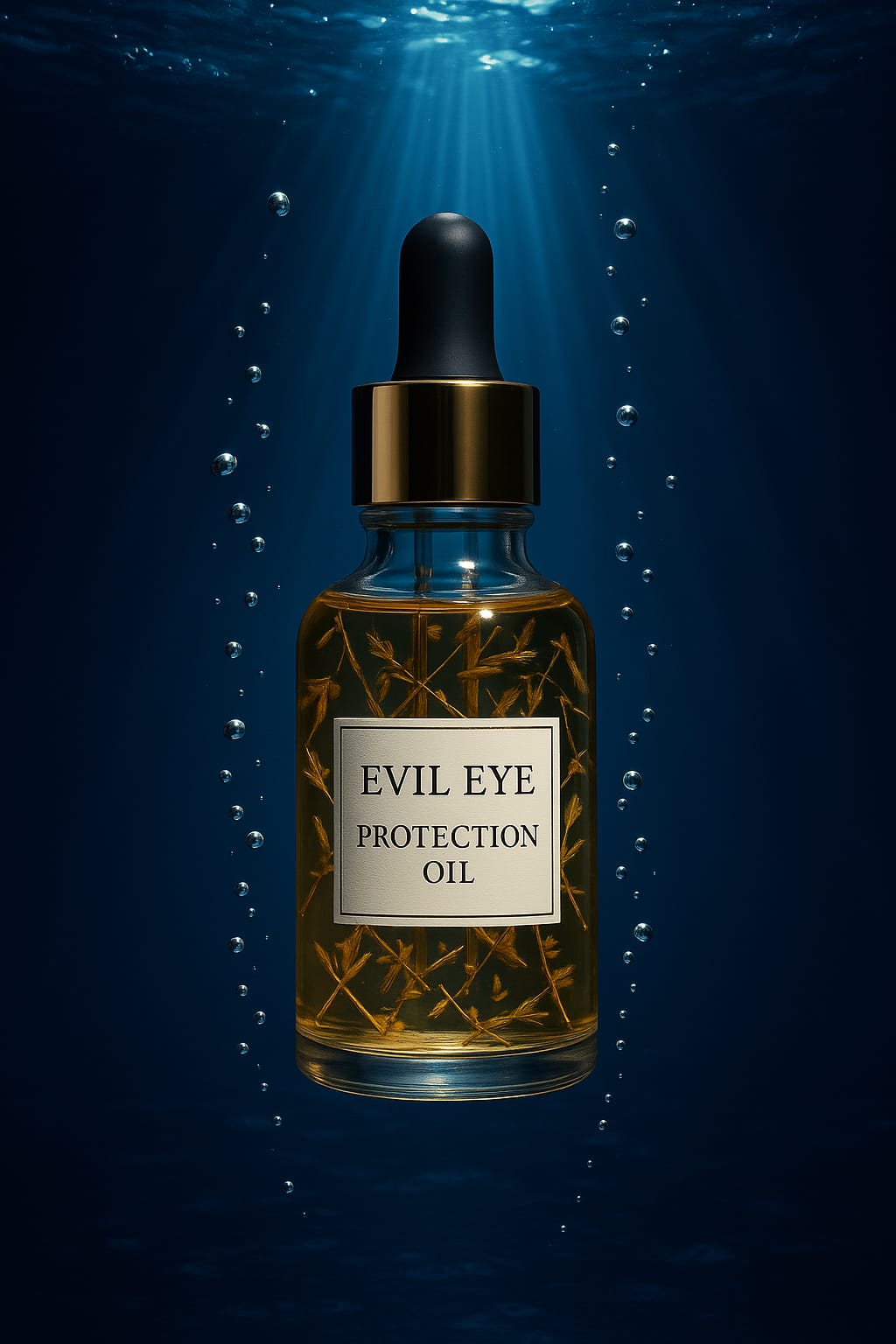 “Evil Eye Protection Oil – Shield Against the Unseen” A sacred elixir to guard your spirit from envy, jealousy, and ill intent.