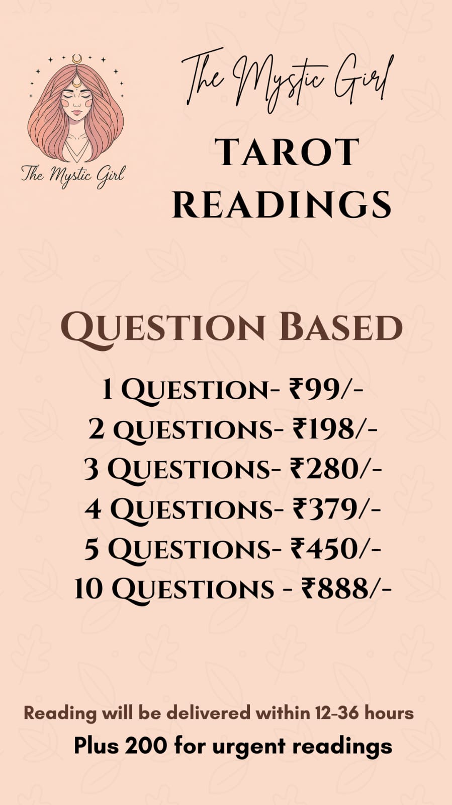 ✨ The Mystic Girl Tarot Readings – Question-Based Insights