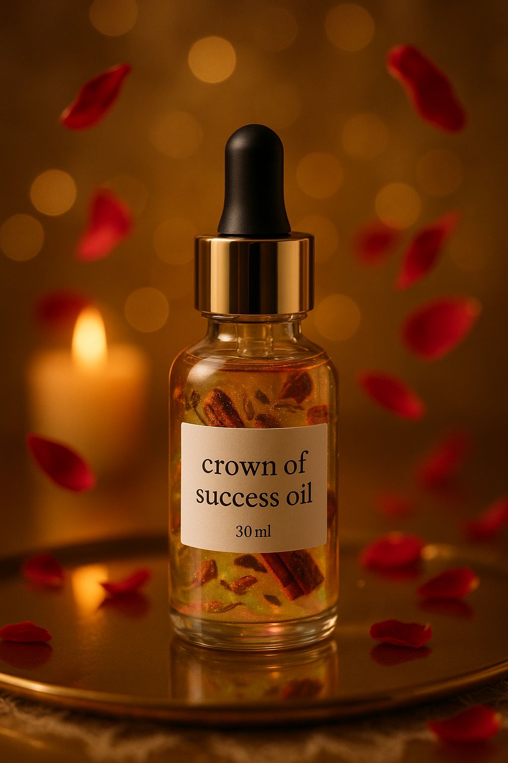 “Success Crown Oil – Anoint Your Power & Purpose” A Sacred Blend to Activate Clarity, Confidence & Divine Alignment