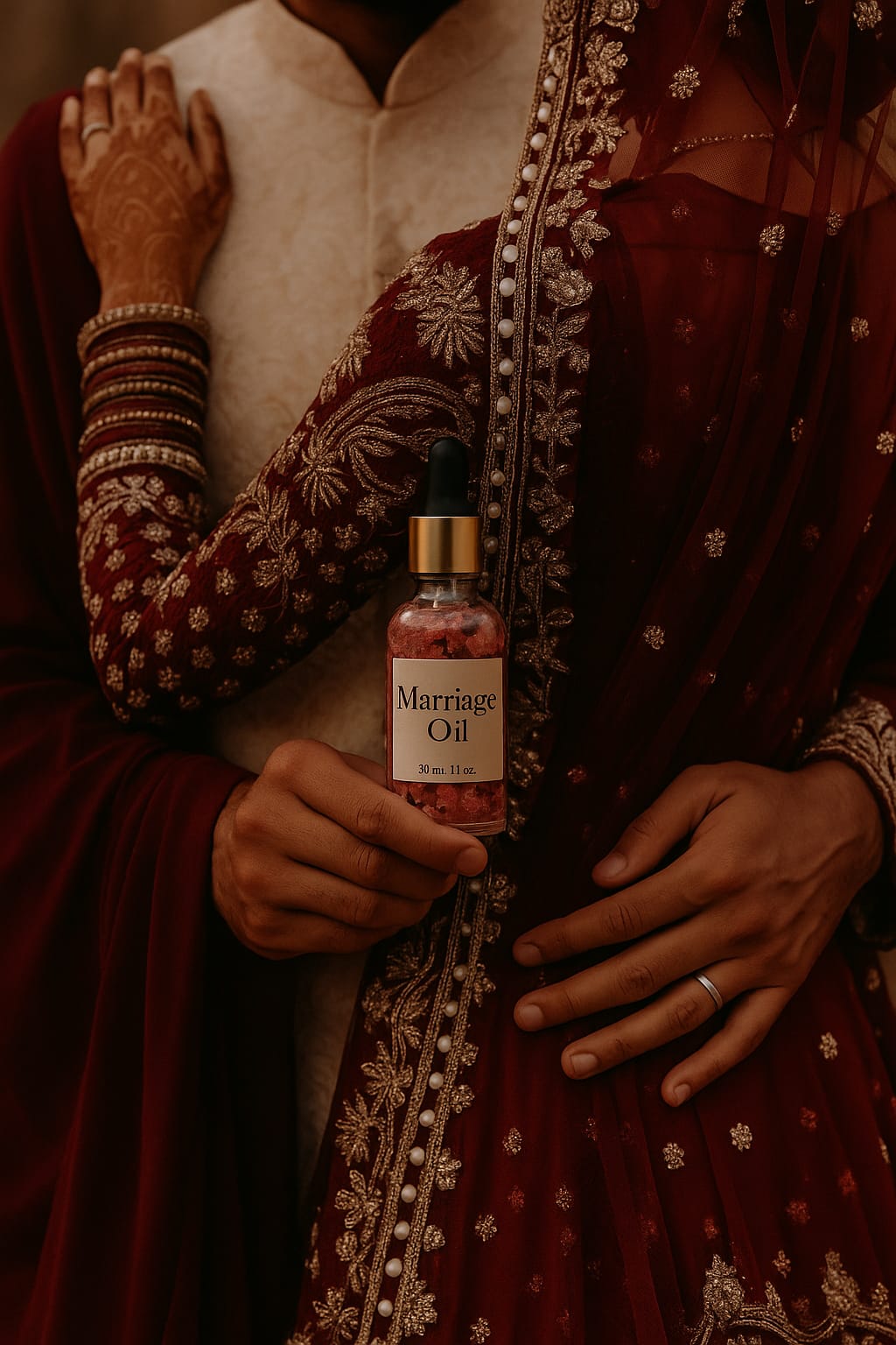 “Marriage Manifestation Oil – Union of Souls” Seal your bond with divine love and lasting commitment.