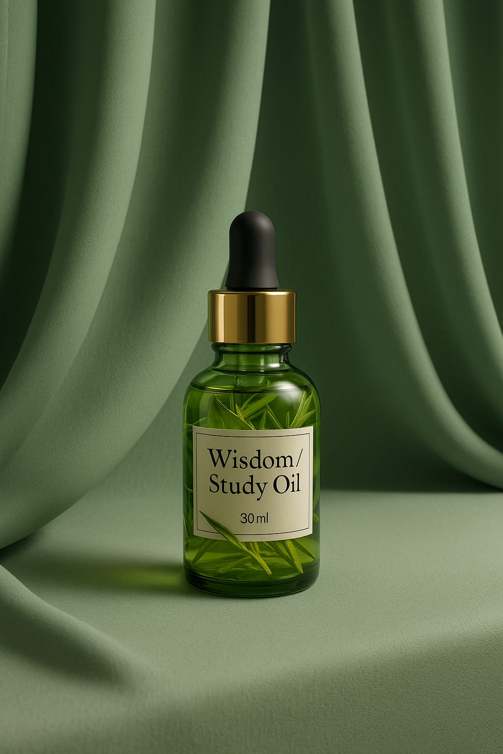 “Study & Wisdom Oil – Focus, Clarity & Mental Power” A sacred blend to sharpen your mind, unlock clarity, and awaken inner wisdom.